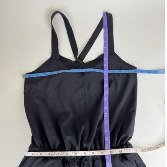 Lululemon Be Free Runsie Tank Mesh Romper Black size 4 - Picture 7 of 7